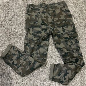 Ashley Mason Green and Brown Cargo Pants